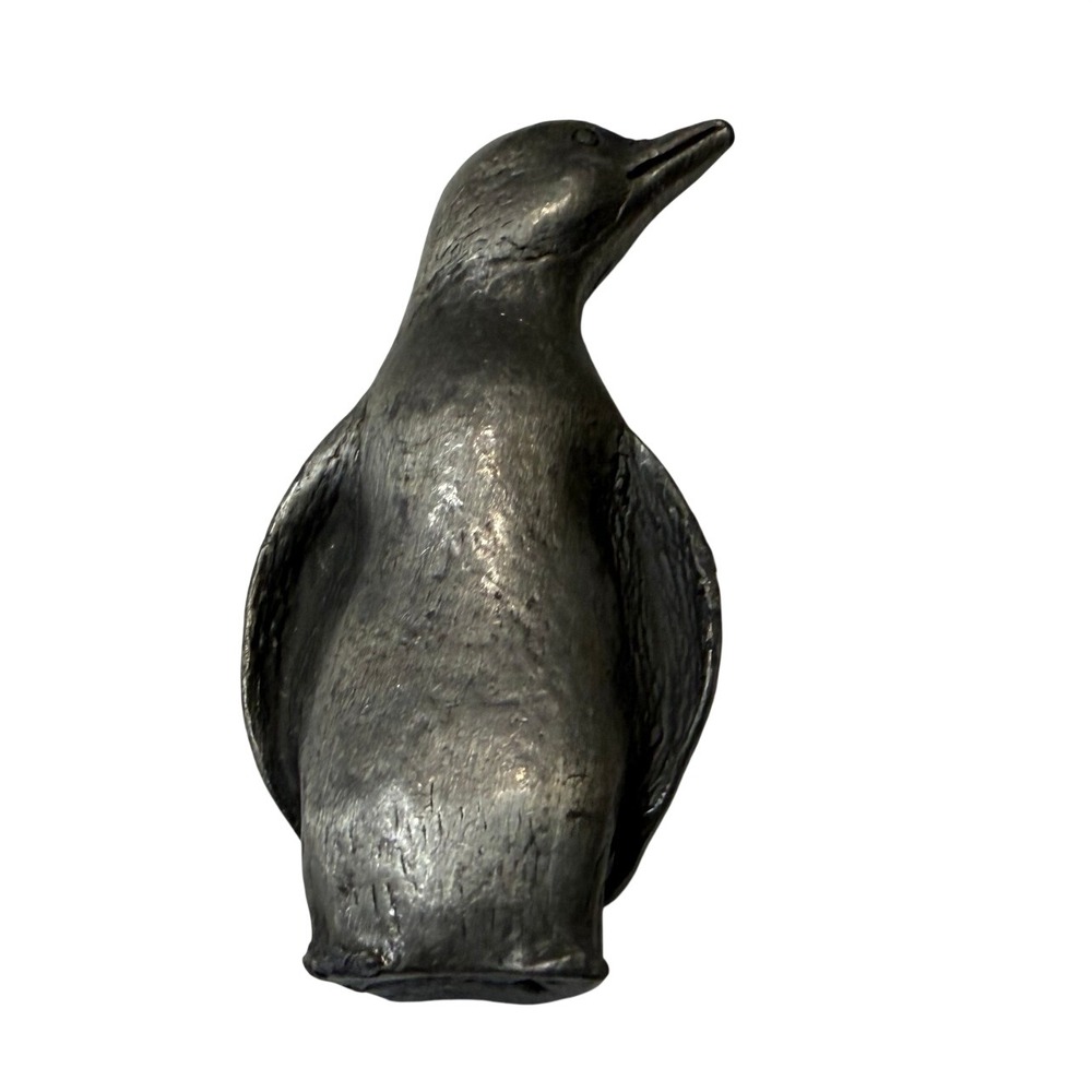 Vintage Pewter Penguin Miniature Figurine